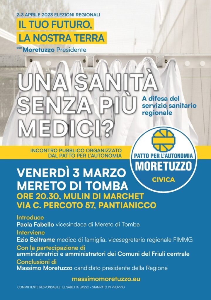 Una sanità senza più medici difendiamo la sanità del Friuli Venezia