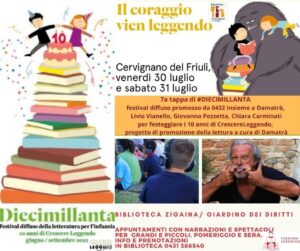 Diecimillanta, festival diffuso della letteratura per l'infanzia: 30 e 31  luglio 2021 a Cervignano del Friuli – Friulisera